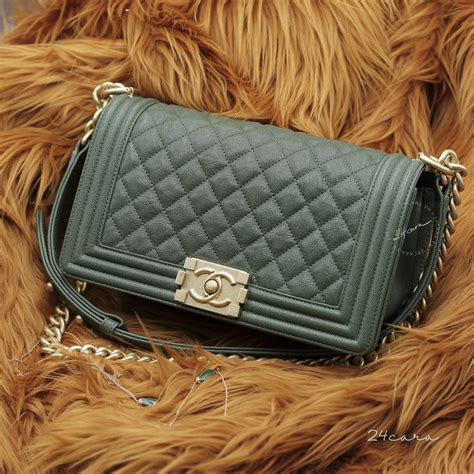 green chanel boy bag|Chanel boy bag second hand.